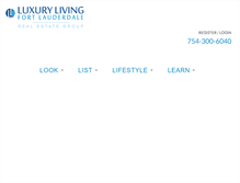 Tablet Screenshot of luxurylivingfortlauderdale.com